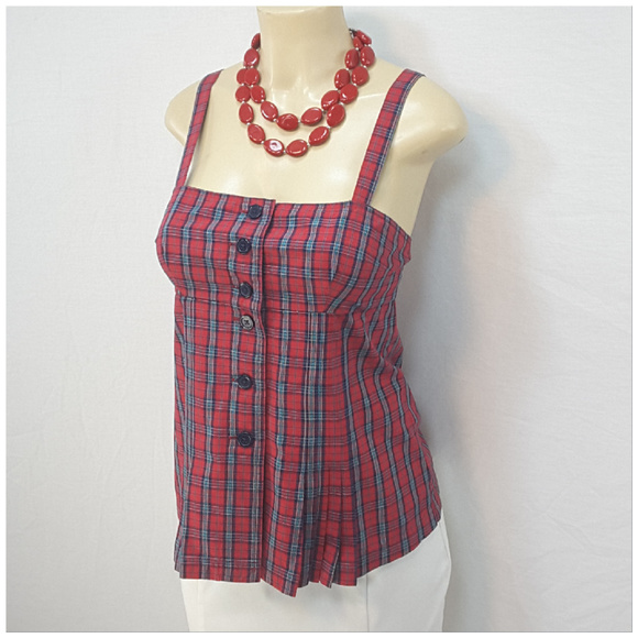 AMERICAN EAGLE OUTFITTERS Plaid Top, size 6 Small - Picture 4 of 8